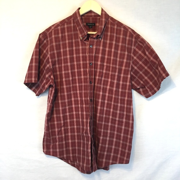 Van Heusen Other - Men's Red Van Heusen Plaid Button Down Shirt